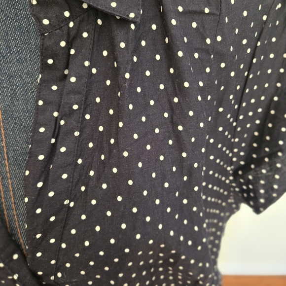 Ellos Navy Polka Dot Dress - Picture 4 of 10